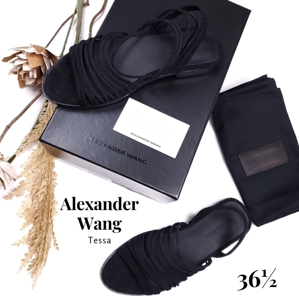 New Alexander Wang Tessa Suede Black Sz 36½ - Picture 14 of 14